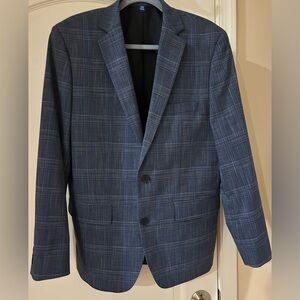 Men's Blue Plaid Sport Coat